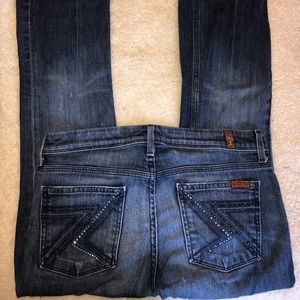 7 for all Mankind bootcut jeans.